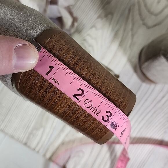 Asos Taupe Leather Suede Ankle Boots Womens Size 7 - Picture 13 of 13